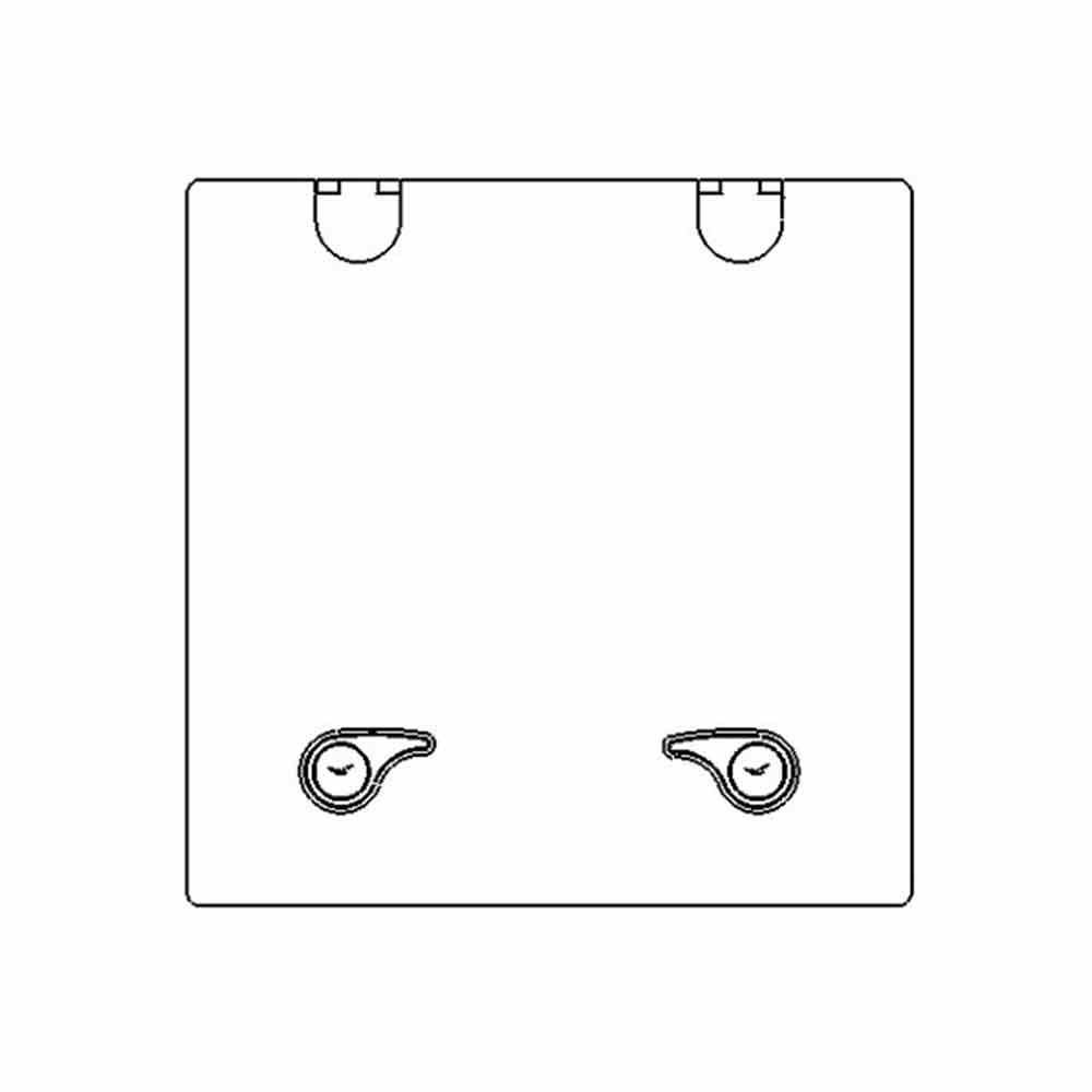 Goiot Flush Hatch - 20 5/32 x 20 5/32 in. (512 x 512 mm) (Grey Acrylic / Aluminum Frame) - Size T44