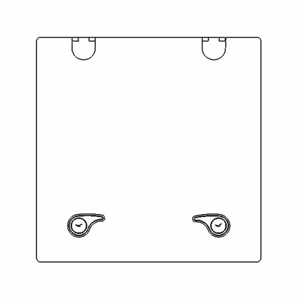 Goiot Flush Hatch - 22 23/32 x 22 23/32 in. (577 x 577 mm) (Grey Acrylic / Aluminum Frame) - Size T60