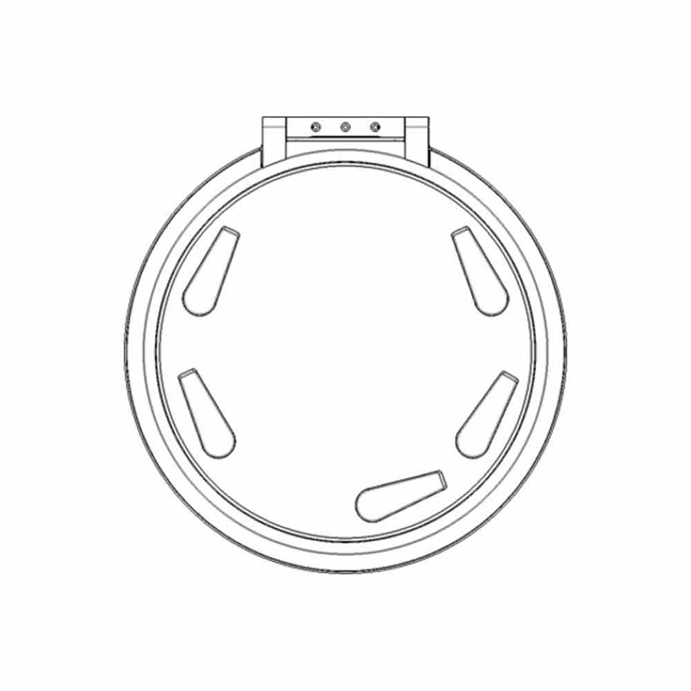 Goiot Escape Hatch - 17 5/16 x 15 1/4 in. (440 x 387 mm) (Grey Acrylic / Aluminum Frame) - Size 44C