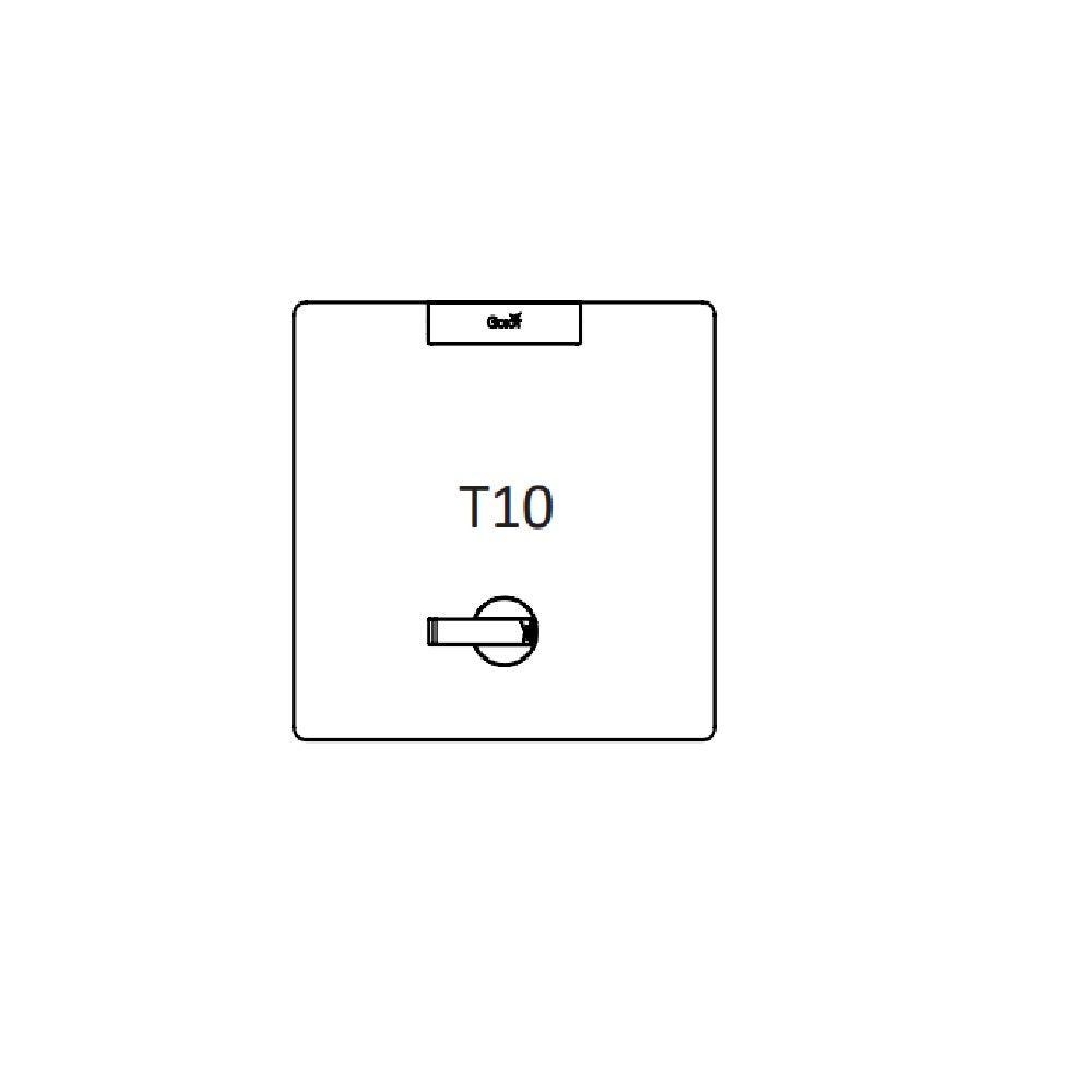 Goiot Magic Flush Hatch - 13 x 13 in. (330 x 330 mm) (Black Acrylic/Aluminum Frame) - Size T10