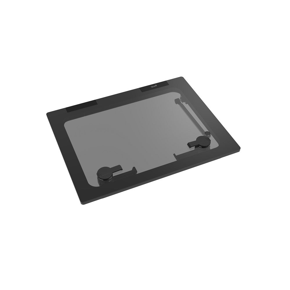 Goiot Magic Flush Hatch - 22 23/32 x 18 3/16 in. (577 x 462 mm) (Black Acrylic/Aluminum Frame) - Size T54