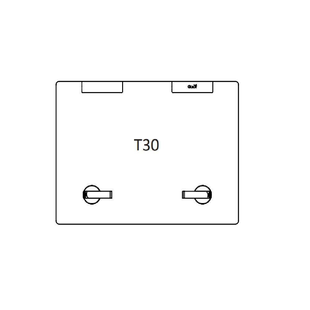 Goiot Magic Flush Hatch - 20 3/4 x 15 5/8 in. (527 x 397 mm) (Grey Acrylic/Aluminum Frame) - Size T30
