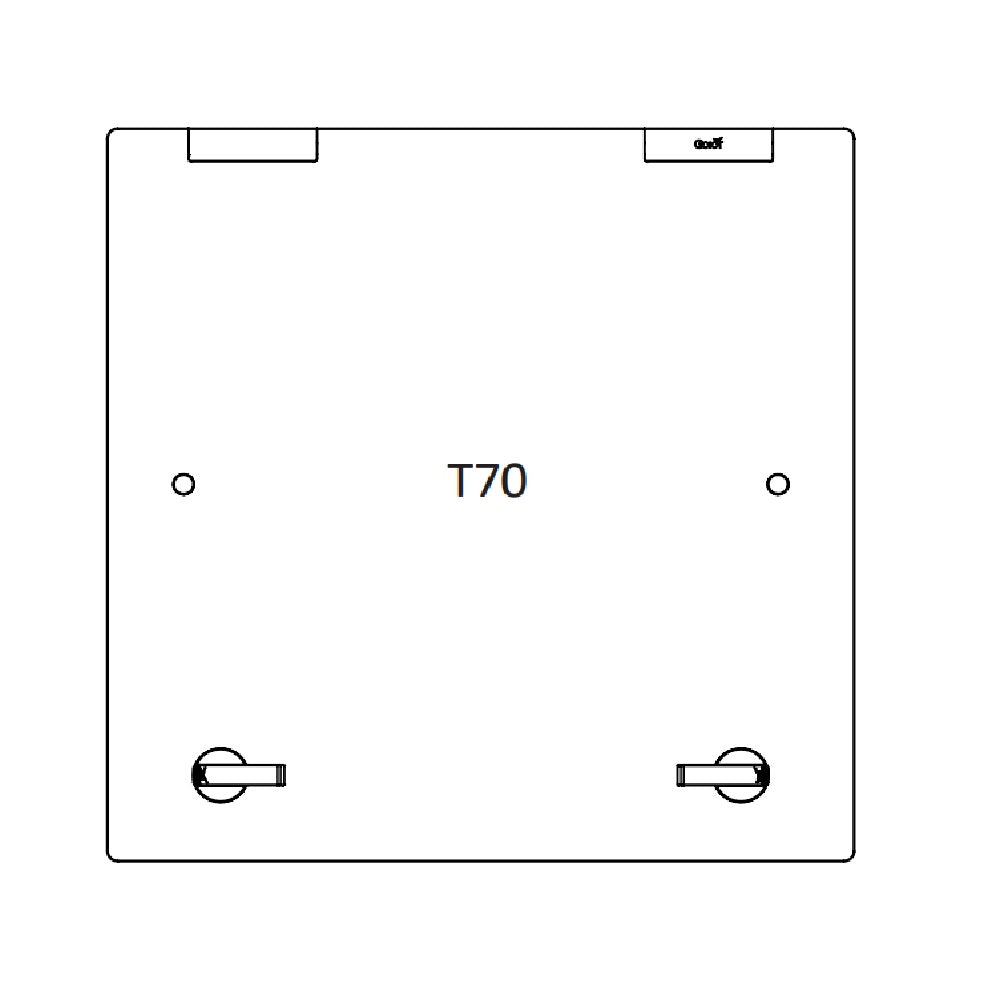Goiot Magic Flush Hatch - 27 7/16 x 27 7/16 in. (697 x 697 mm) (Grey Acrylic/Aluminum Frame) - Size T70