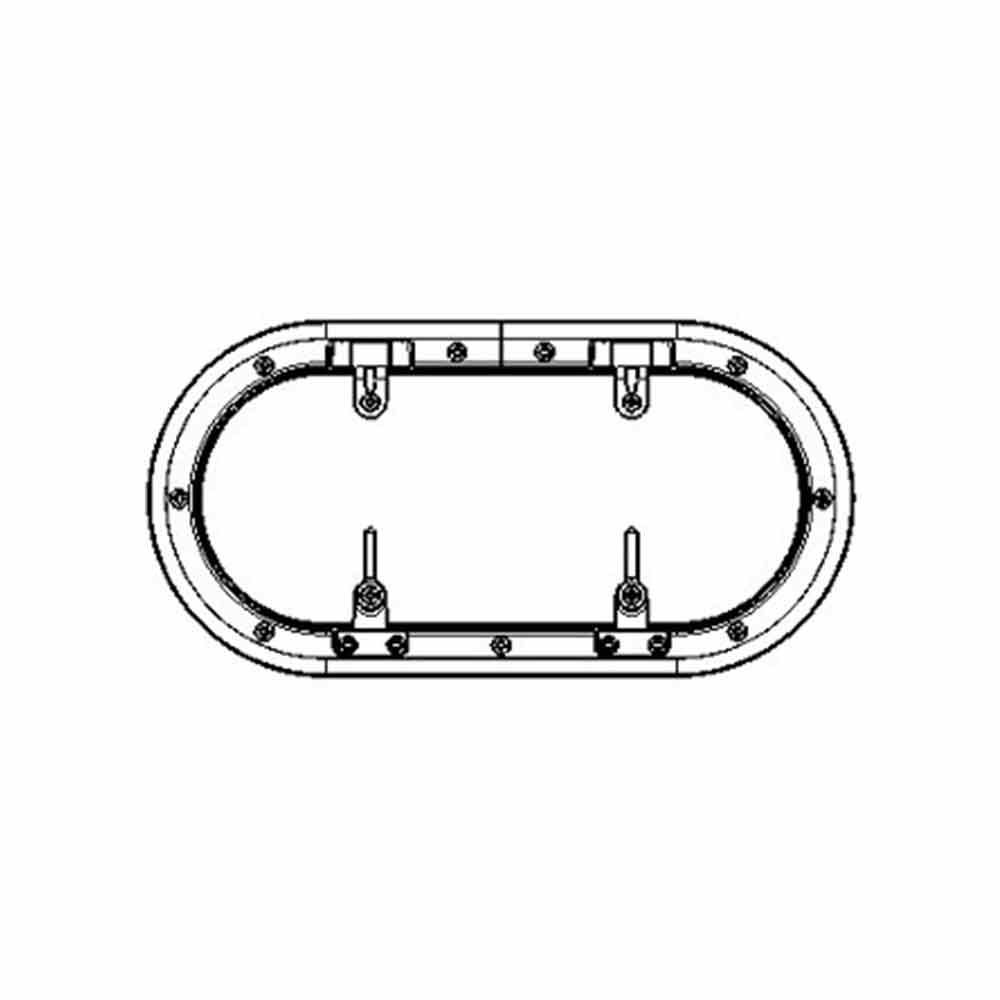 Goiot Portlights - Evolution Size 33.13 (0.63-1.02 in. wall thickness) (Clear Acrylic / Silver Frame)