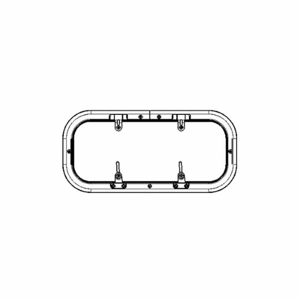 Goiot Portlights - Evolution Size 33.13R (0.63-1.02 in. wall thickness) (Clear Acrylic / Silver Frame)