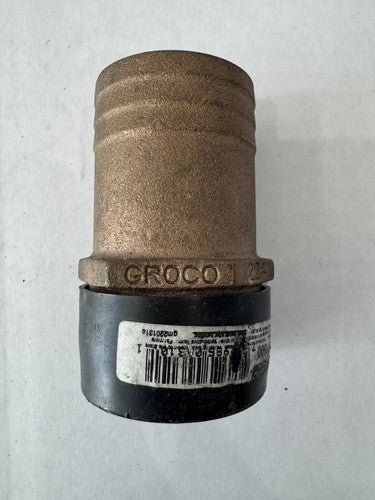 GROCO 1-1/2" NPT x 1-3/4" Bronze Full Flow Pipe to Hose Straight Fitting