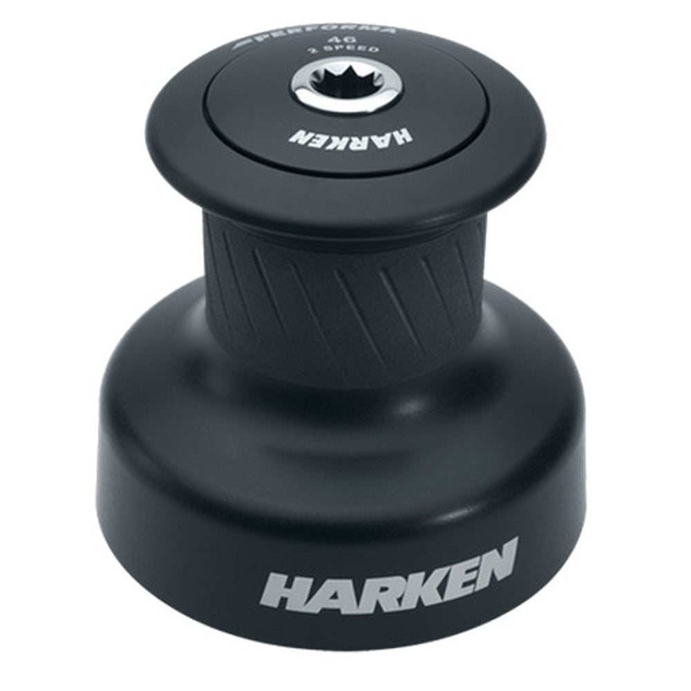 Harken Plain Top Winch Performa Size 20 - Aluminum Black / Two Speed