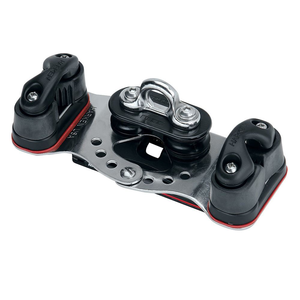 Harken Traveler Car 7/8 in (22.0 mm) - High-Load 1250 - Fixed Sheaves & Cam Cleats