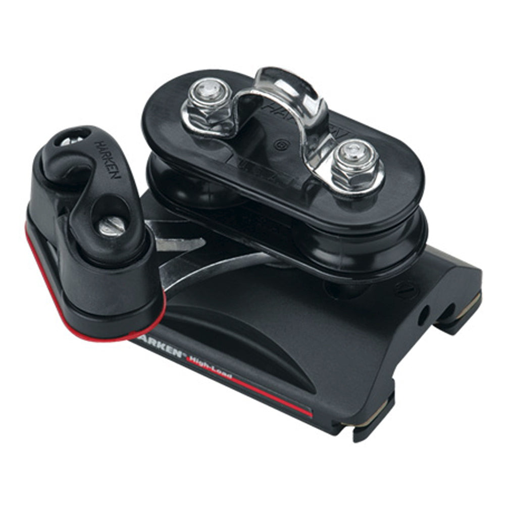 Harken Traveler Car 7/8 in (22.0 mm) - Pivoting Sheaves, Cam Cleat