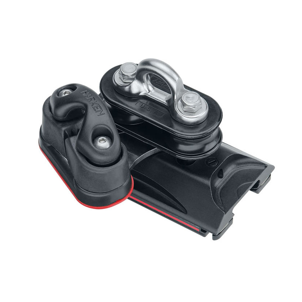 Harken Traveler Car 7/8 in (22.0 mm) - High-Load - Pivoting Sheaves, Cam Cleat