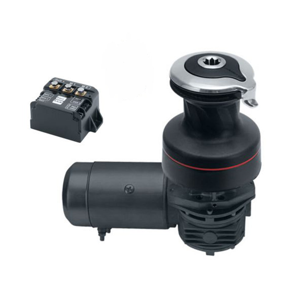 Harken Electric Winch Radial Size 35 - 24V / Aluminum Black / Two Speed Winch / Left Mount