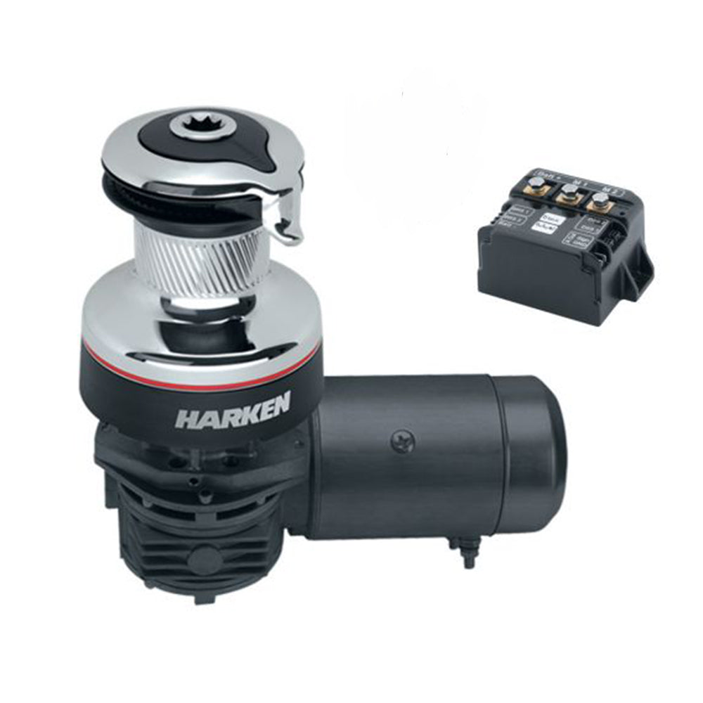 Harken Electric Winch Radial Size 35 - 24V / Chrome / Two Speed Winch / Right Mount