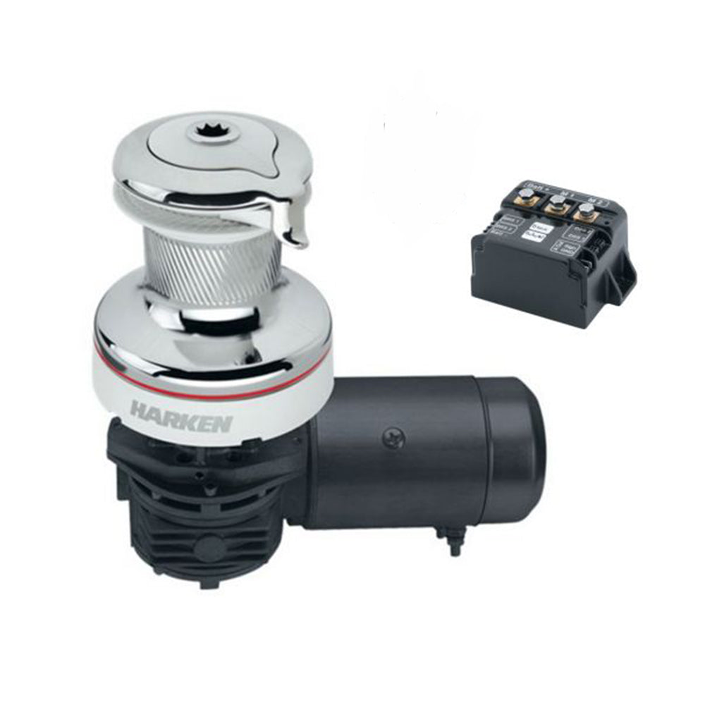 Harken Electric Winch Radial Size 40 - 12V / Chrome All / Two Speed Winch / Right Mount