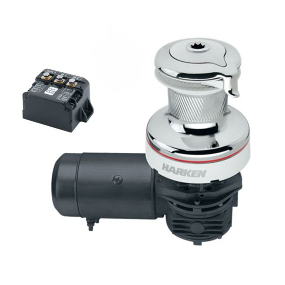 Harken Electric Winch Radial Size 40 - 24V / Chrome All / Two Speed Winch / Left Mount