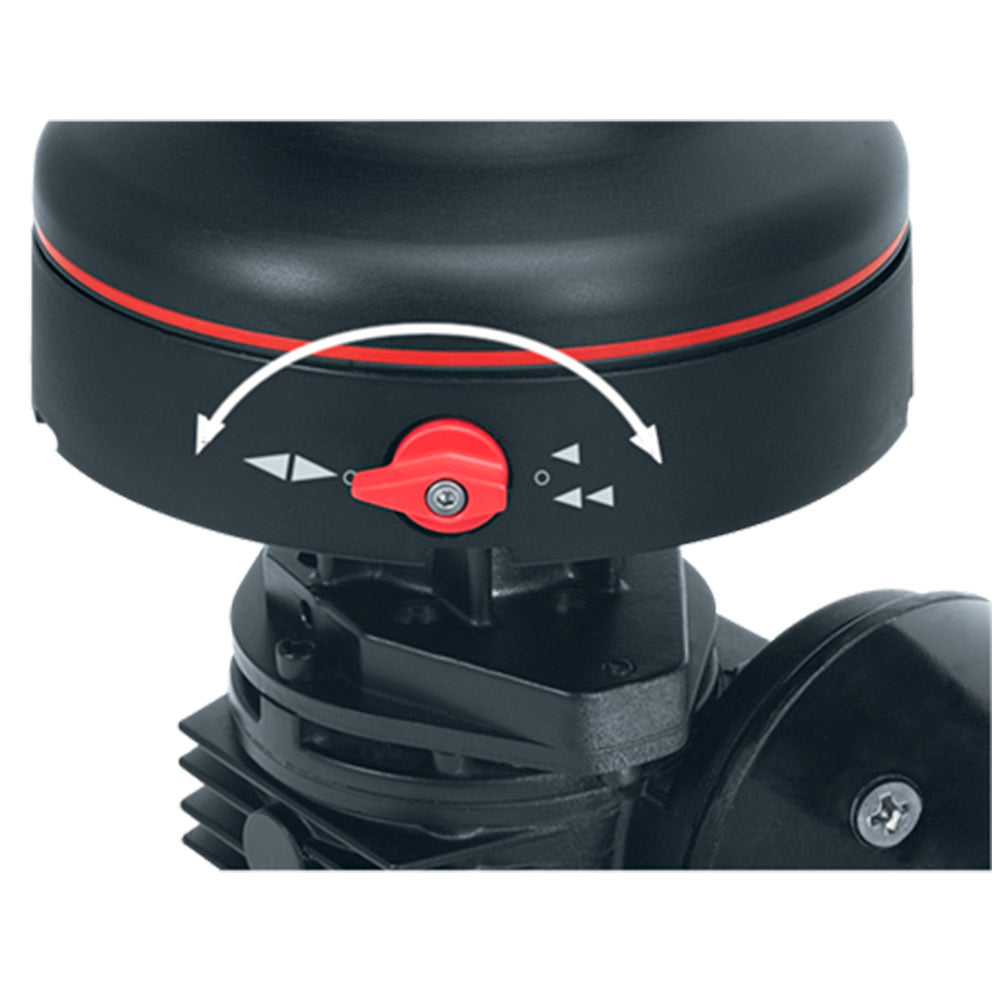 Harken Electric Winch Rewind Size 40 - 12V / Aluminum Black / Two Speed Winch / Left Mount