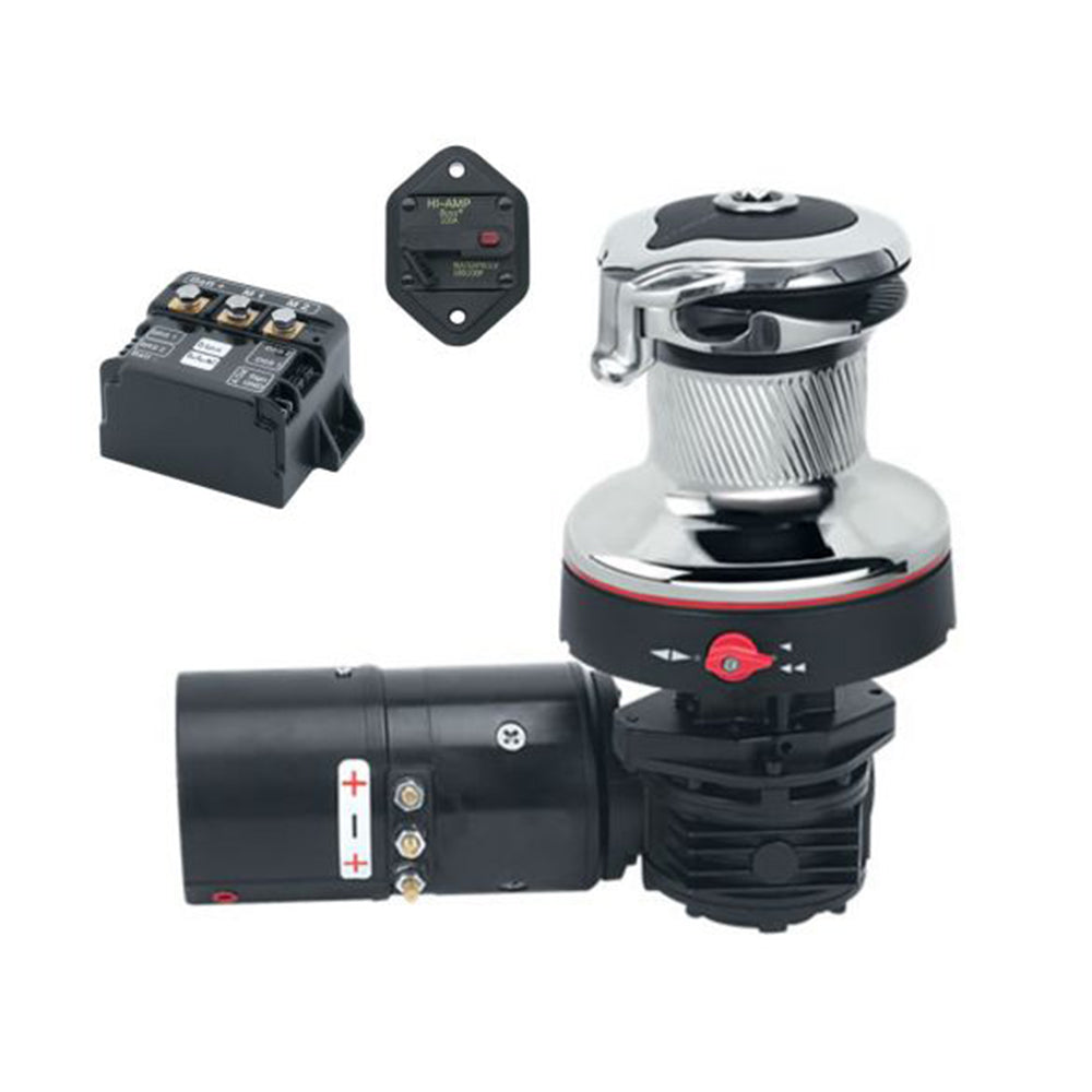 Harken Electric Winch Rewind Size 46 - 12V / Chrome / Two Speed Winch / Left Mount