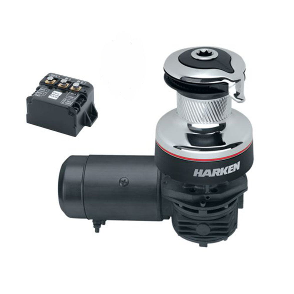 Harken Electric Winch Radial Size 50 - 12V / Chrome / Two Speed / Left Mount