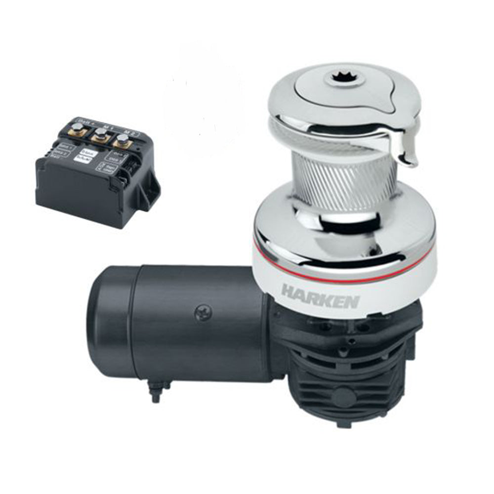 Harken Electric Winch Radial Size 50 - 12V / Chrome All / Two Speed Winch / Left Mount