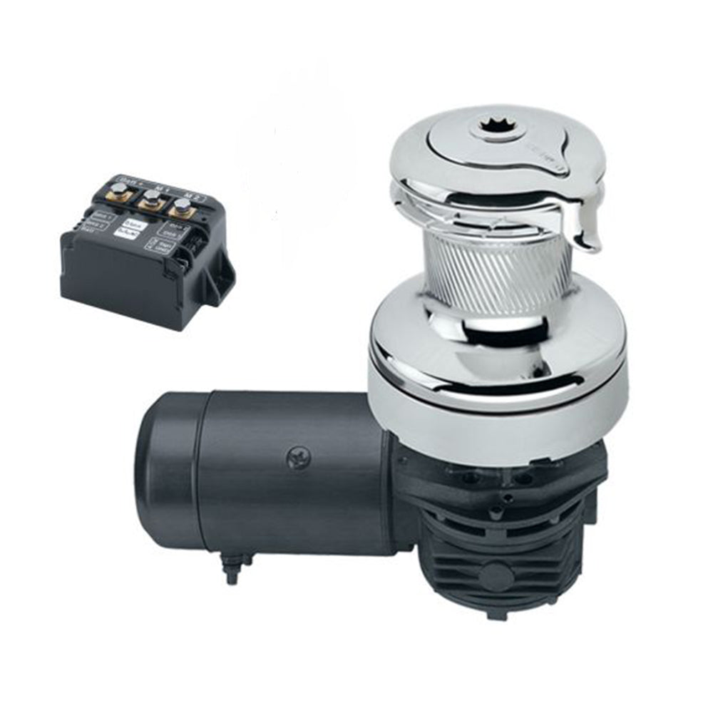 Harken Electric Winch Radial Size 60 - 12V / Chrome All / Three Speed / Left Mount