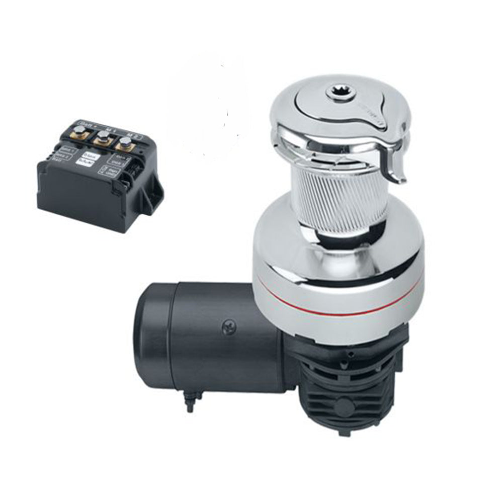 Harken Electric Winch Radial Size 70 - 12V / Chrome All / Three Speed / Left Mount