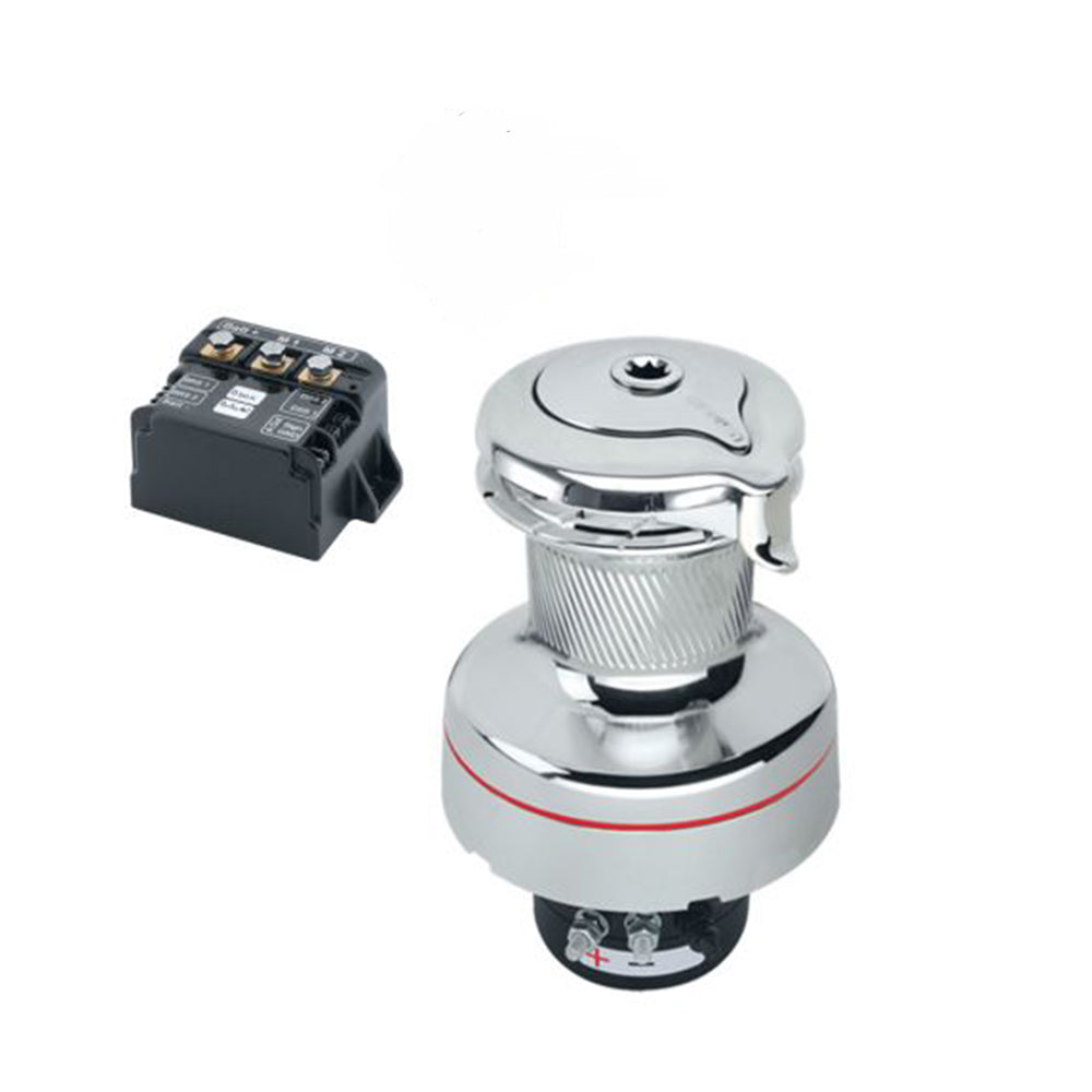 Harken Electric Winch Unipower Size 900 - 12V / Chrome All / One Speed Winch / Vertical Mount