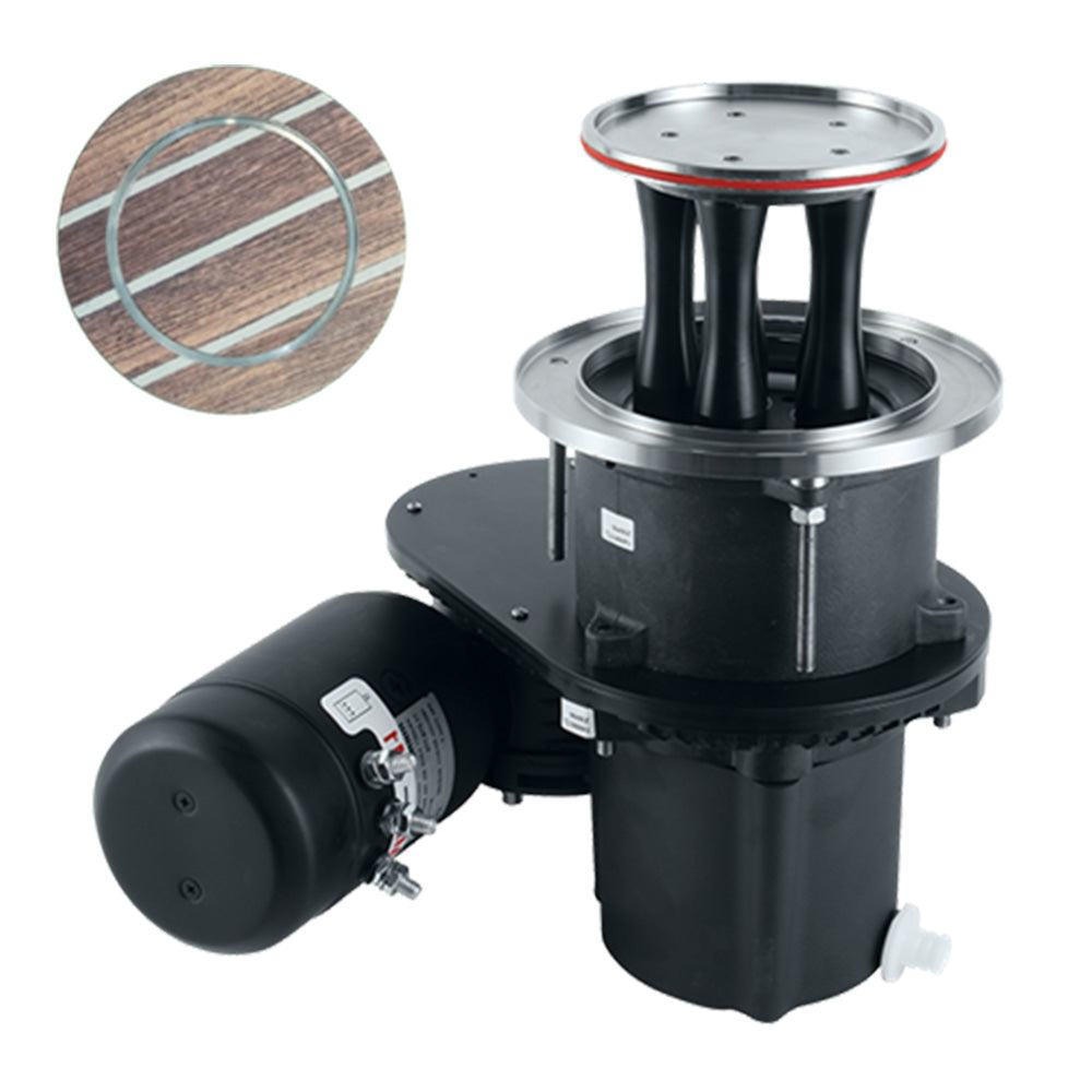 Harken Mooring Winch - CLR 1200 / Electric - 12V (Teak) - Left Mount