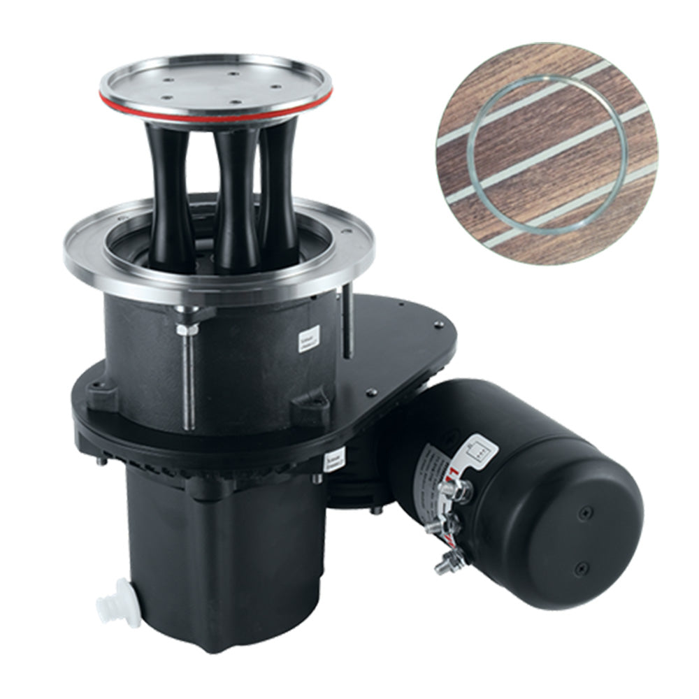 Harken Mooring Winch - CLR 1200 / Electric - 24V (Teak) - Right Mount