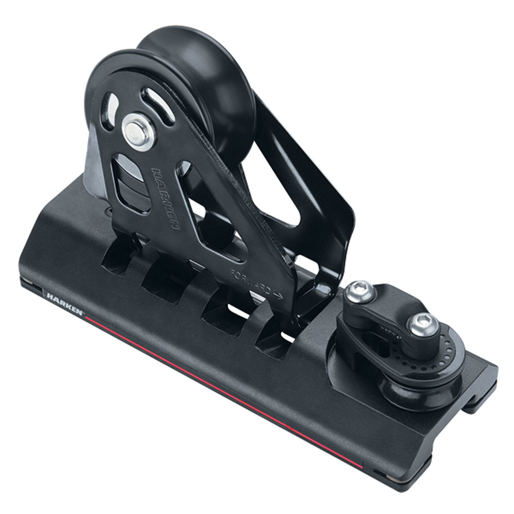 Harken Genoa Car - Adjustable - For Tracks: 1 1/4 in (32.0 mm) - w/ 3:1 Sheave and Dead End