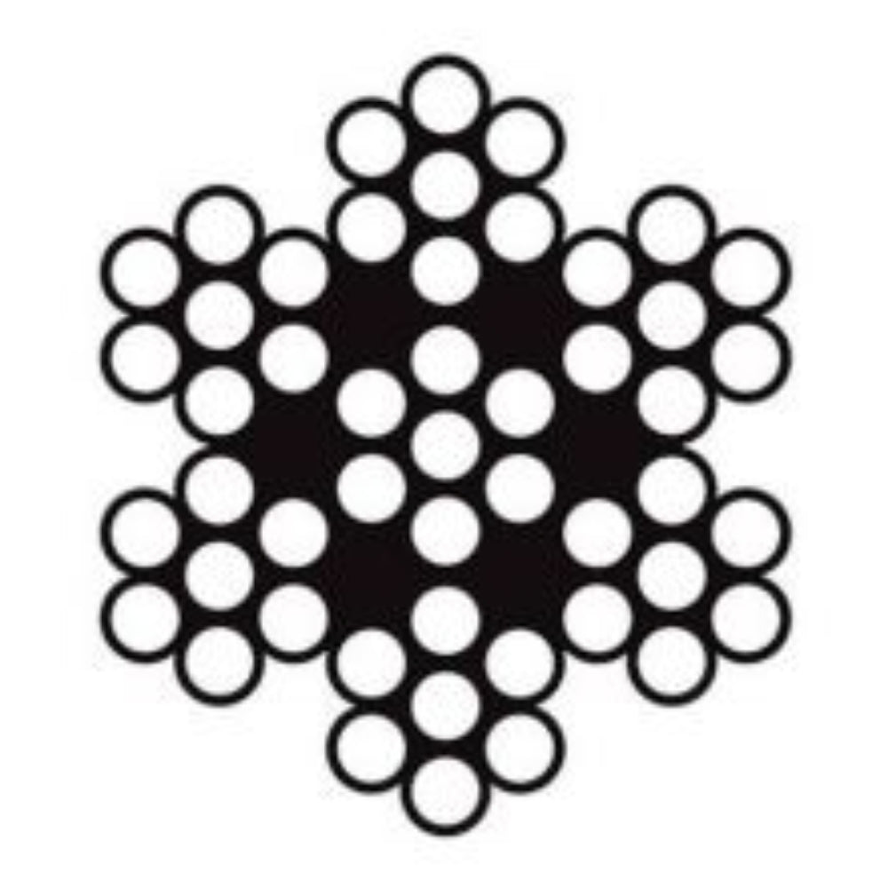 Hayn Wire Rope - Round Strand 7x7 (3/16") - Spool 250'