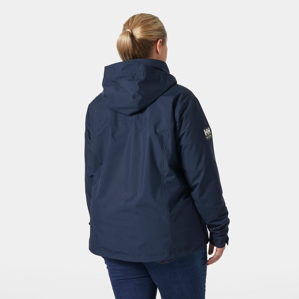 Helly Hansen Women's Hooded Crew Midlayer Plus Jacket 2.0 - Navy
