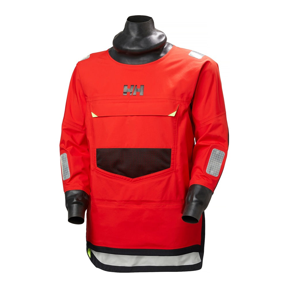 Helly Hansen Unisex Ægir Ocean Smock Top - Alert Red