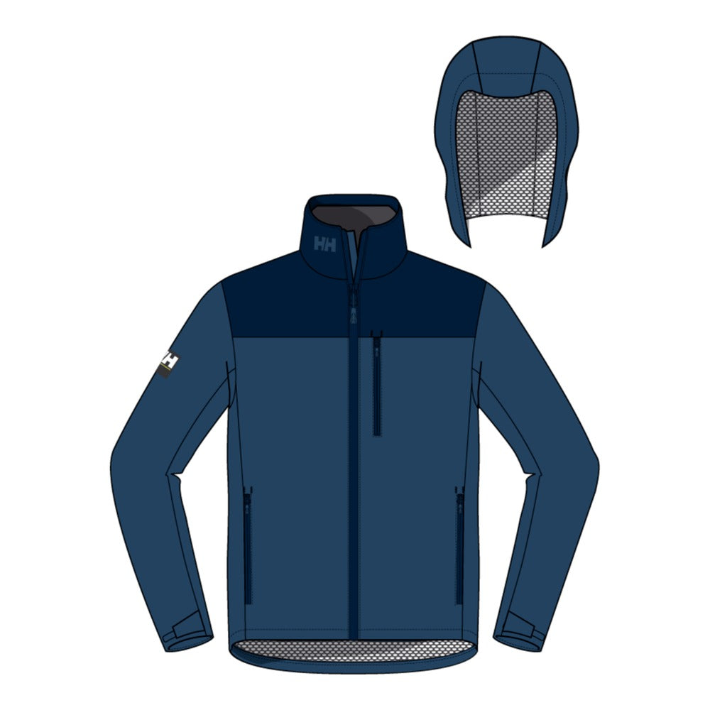 Helly Hansen Men’s Crew Hooded Jacket 2.0 - Dark Blue