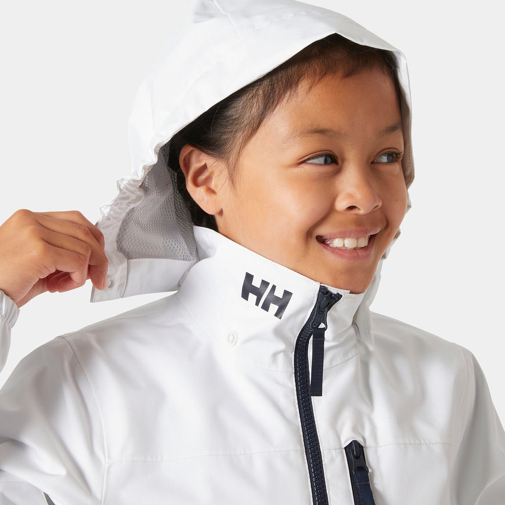 Helly Hansen Juniors’ Crew Hooded Jacket - White