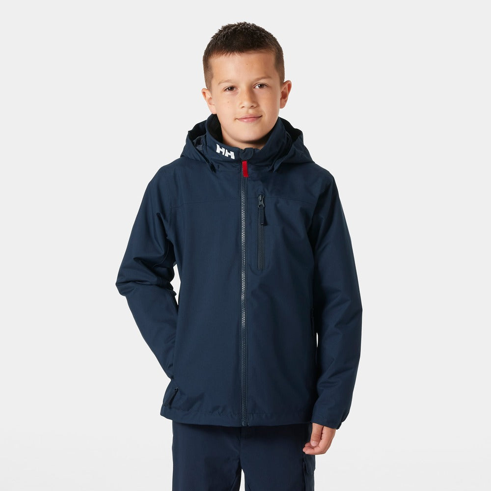 Helly Hansen Juniors' Crew Hooded Midlayer Jacket 2.0 - Navy
