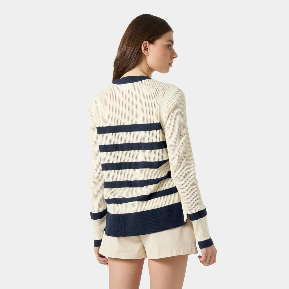 Helly Hansen Women's Portofino Knit Sweater - Navy / Cream Stripe