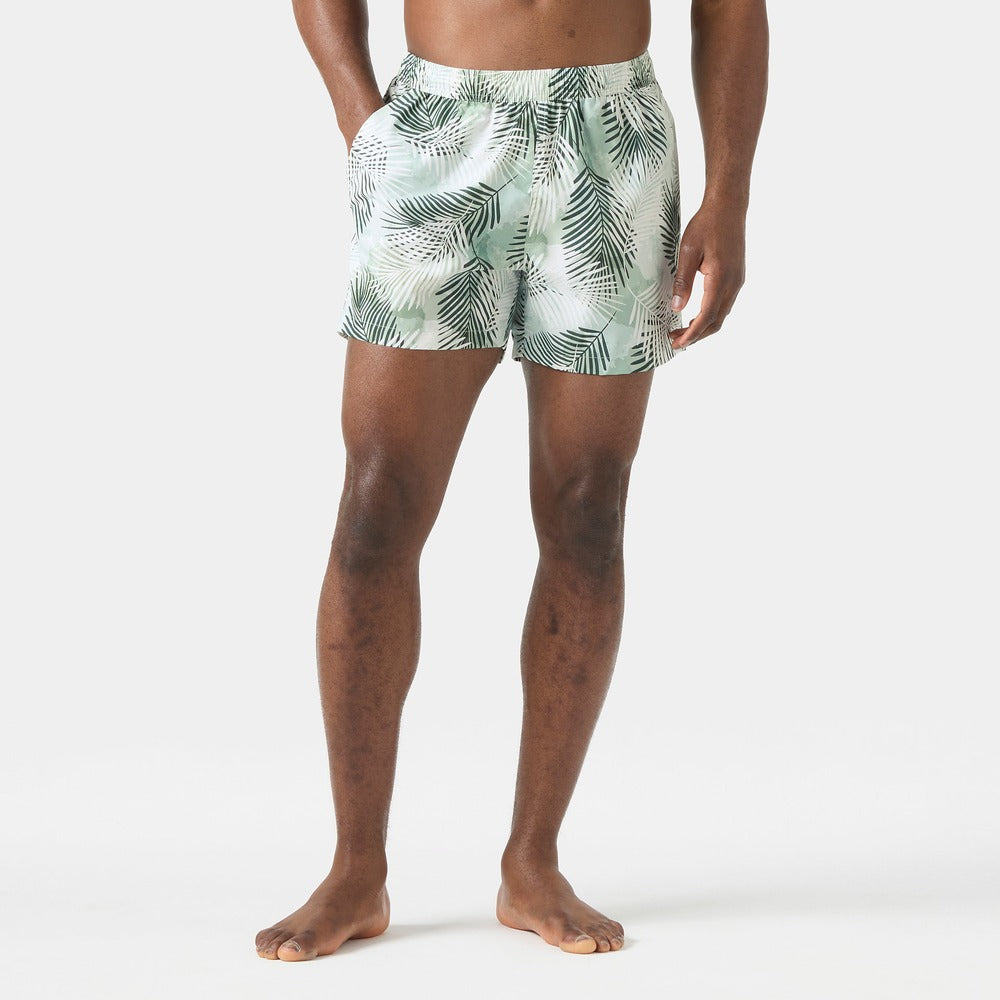 Helly Hansen Men's Newport Trunk 4.5" - Green Wave Leaf Aop