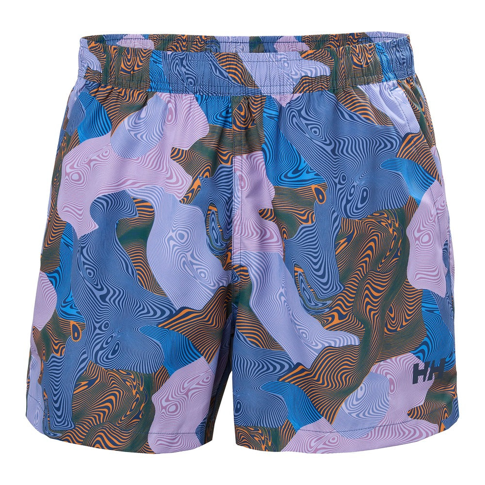 Helly Hansen Men's Newport Trunk 4.5" - Bright Lavender Warped Aop