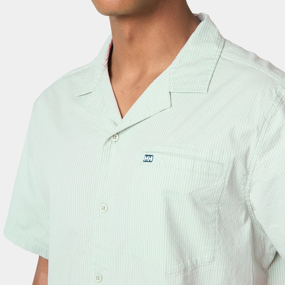 Helly Hansen Men's Seersucker SS Shirt - Green Mist