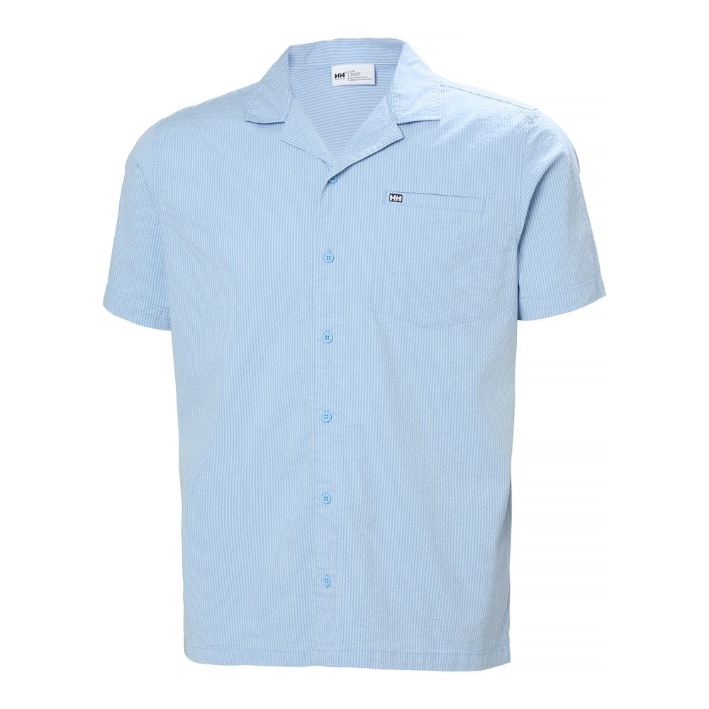 Helly Hansen Men's Seersucker SS Shirt - Bright Blue