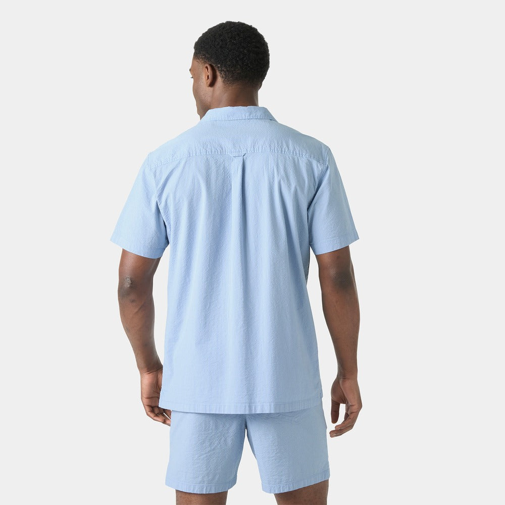Helly Hansen Men's Seersucker SS Shirt - Bright Blue