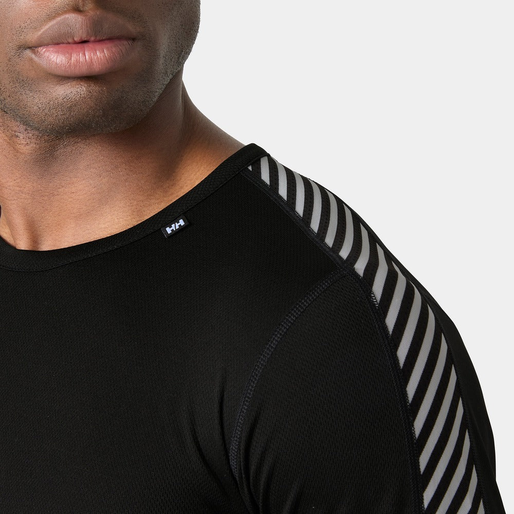 Helly Hansen Men's HH Lifa Stripe Crew LS - Black