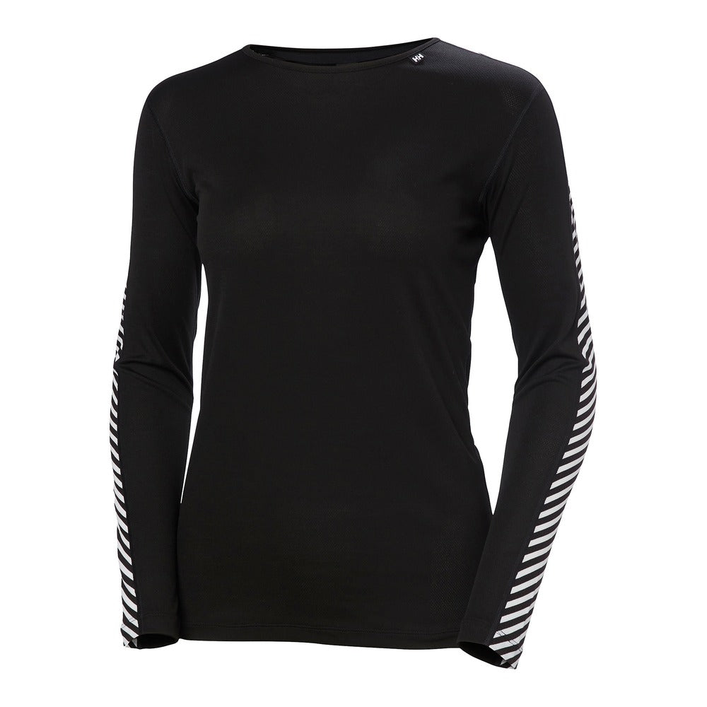 Helly Hansen Women's HH Lifa Stripe Crew LS - Black