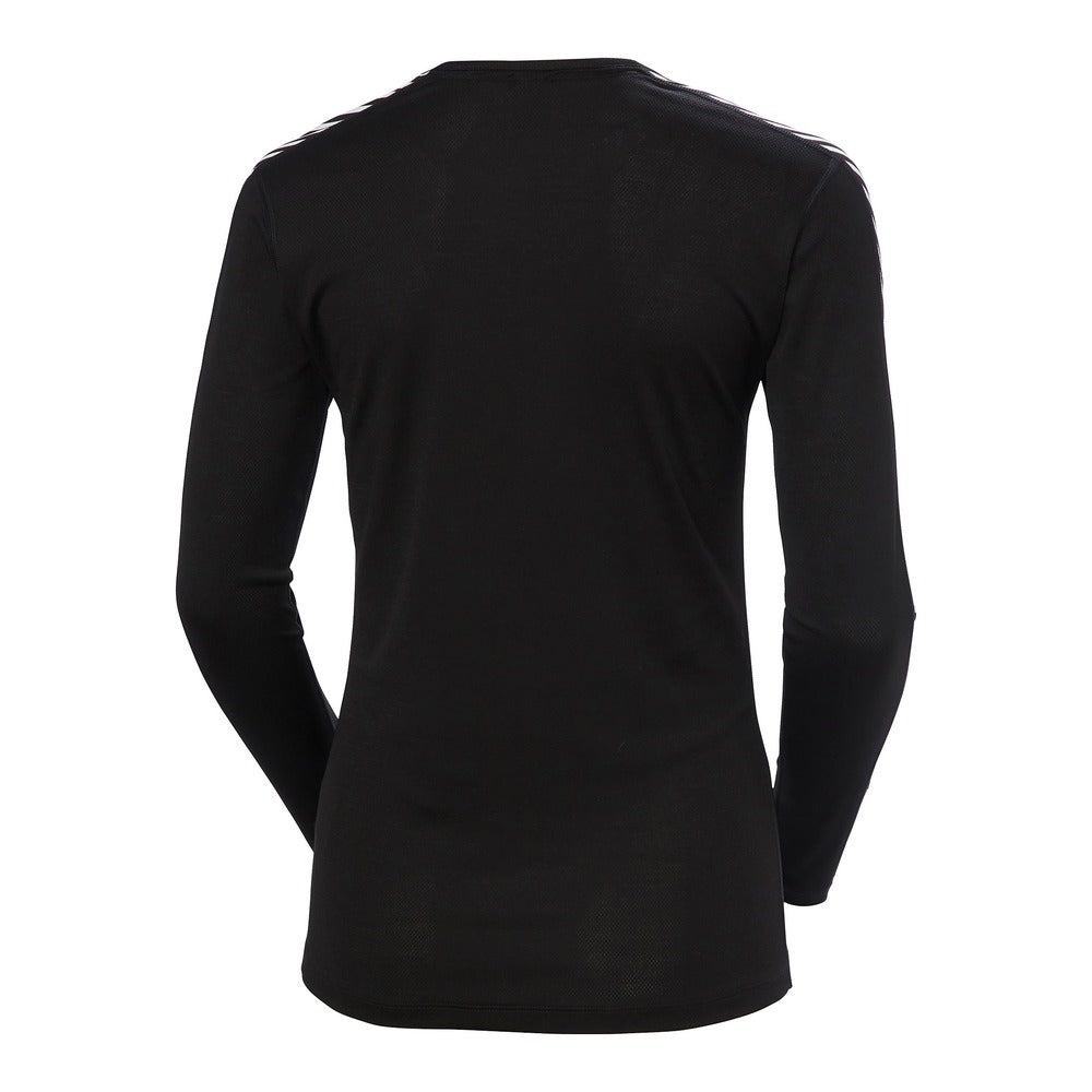Helly Hansen Women's HH Lifa Stripe Crew LS - Black
