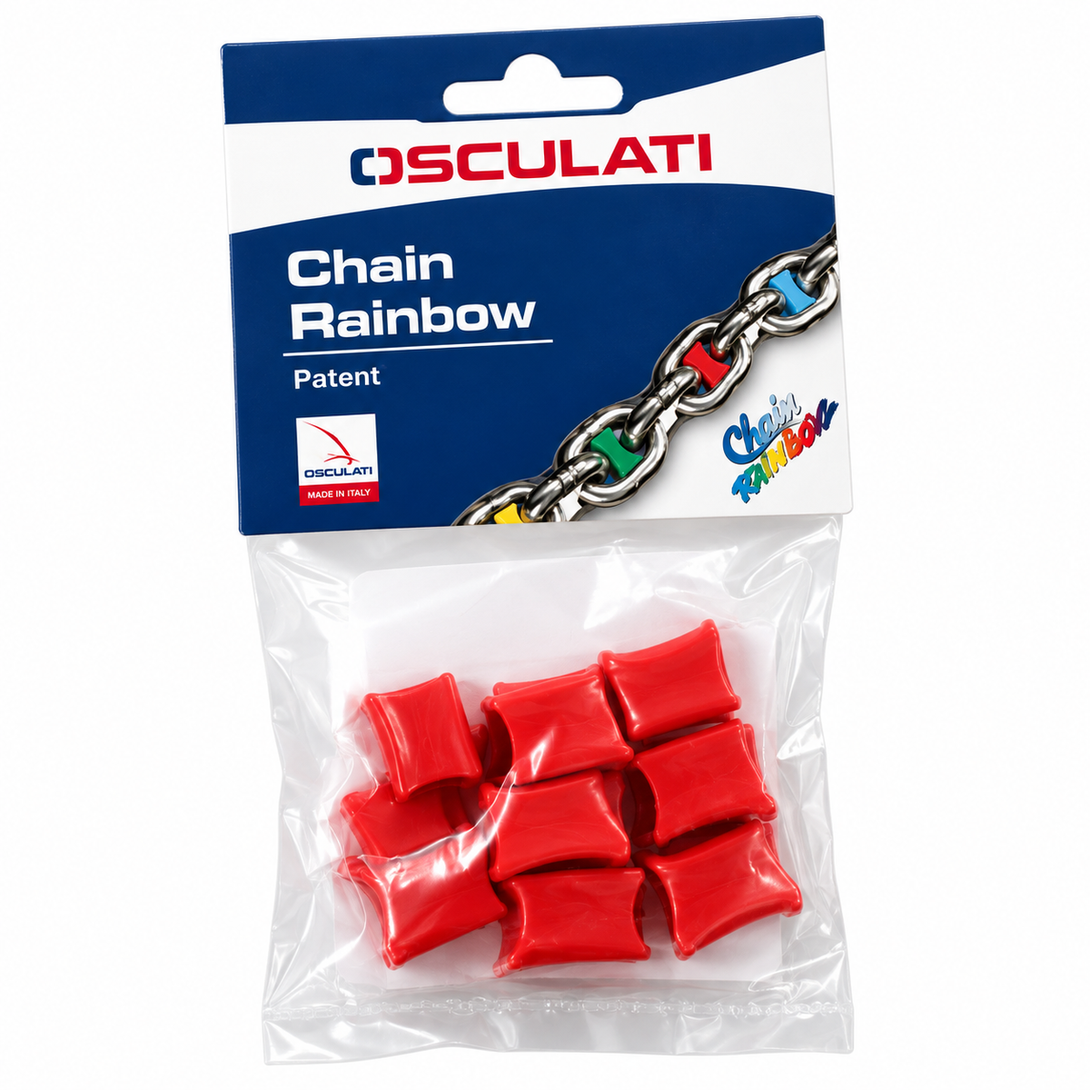 Imtra Chain Markers - 1/2 in (12.0 mm) Red (bag of 8)