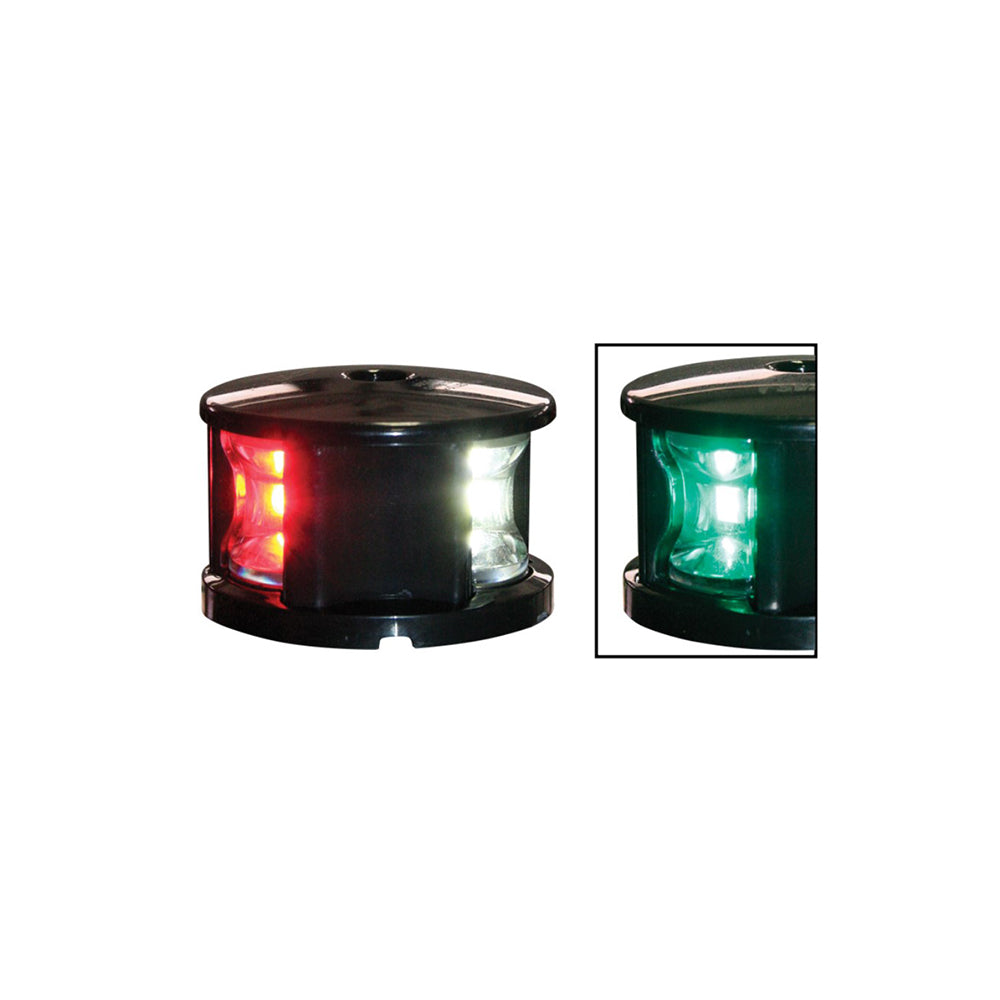Lalizas Tri-Color Lights - FOS 12 Horizontal Mount 360°, 2nm (Black Housing)