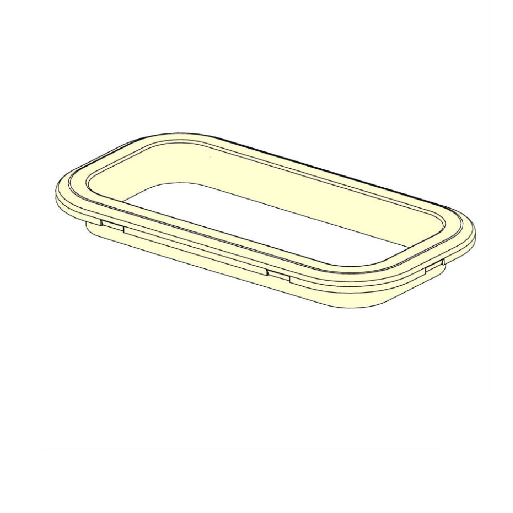 Lewmar Standard Port 1RE Opening Trim - Plastic - White
