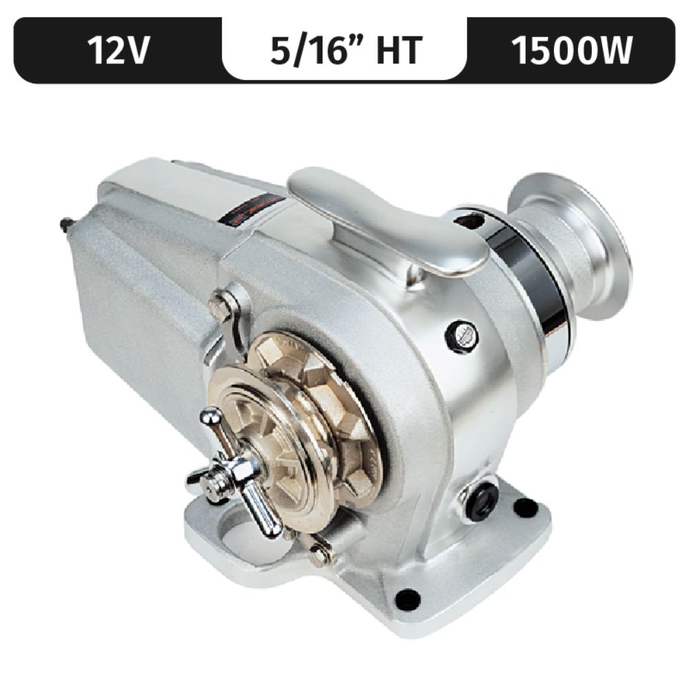 Lofrans Tigres 1500W Horizontal Windlass 24V Gypsy+Drum 5/16