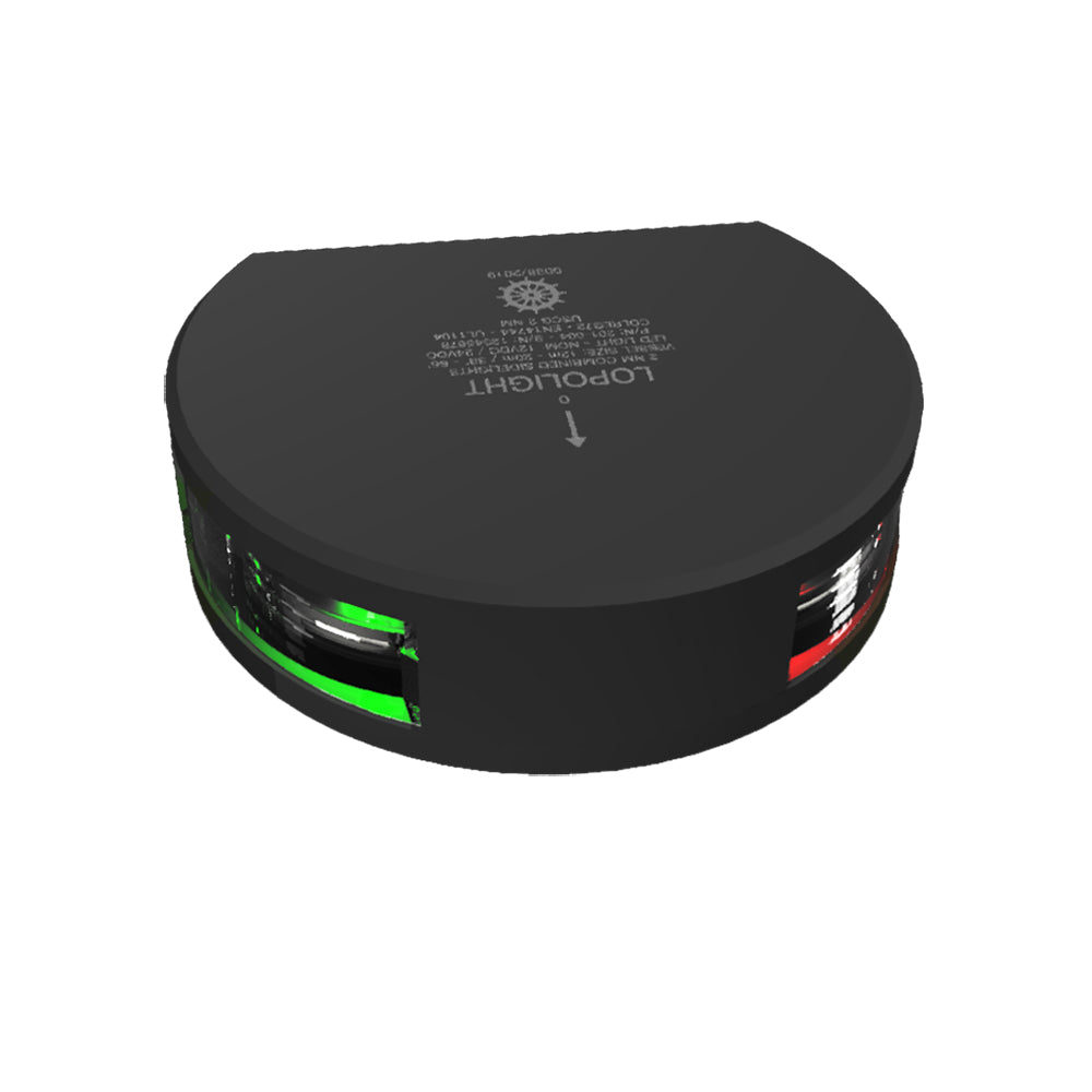 Lopolight Side Lights - Vertical Mount 112.5° 2nm Bi-Color (Black Housing)