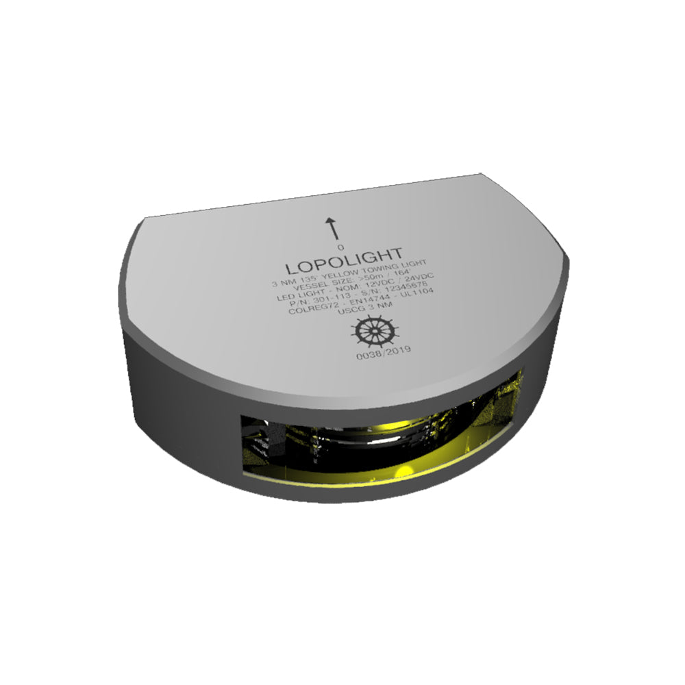 Lopolight Towing Lights - Vertical Mount 135° 2nm (Silver Housing)