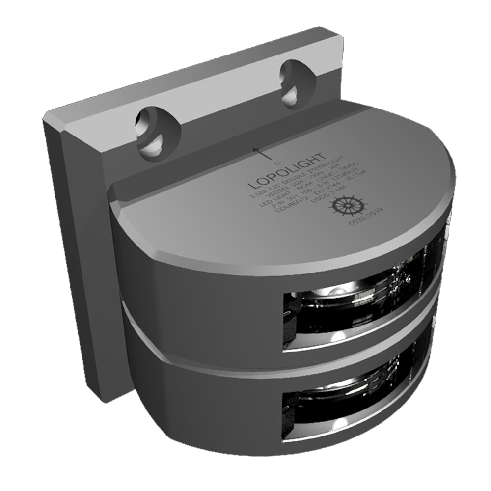 Lopolight Stern Lights - Vertical Mount 135° 3nm, Double (Silver Housing)
